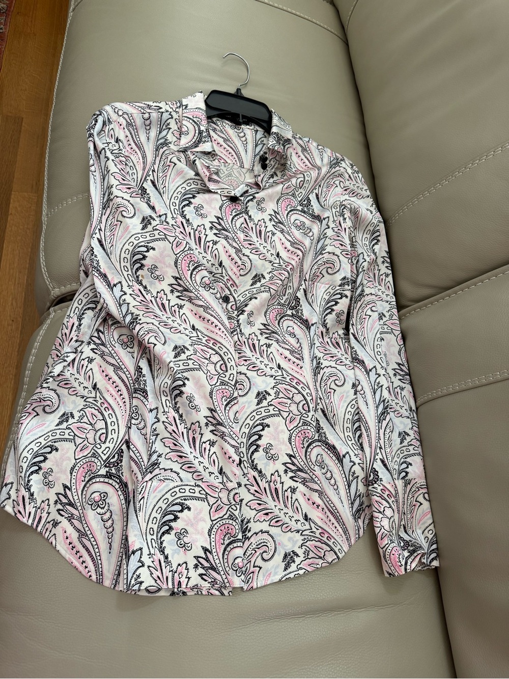 Pink Paisley silk  Button-Down Shirt